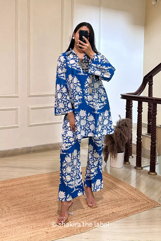 Pure Cotton Jaipuri Print Kurta & Coord Set