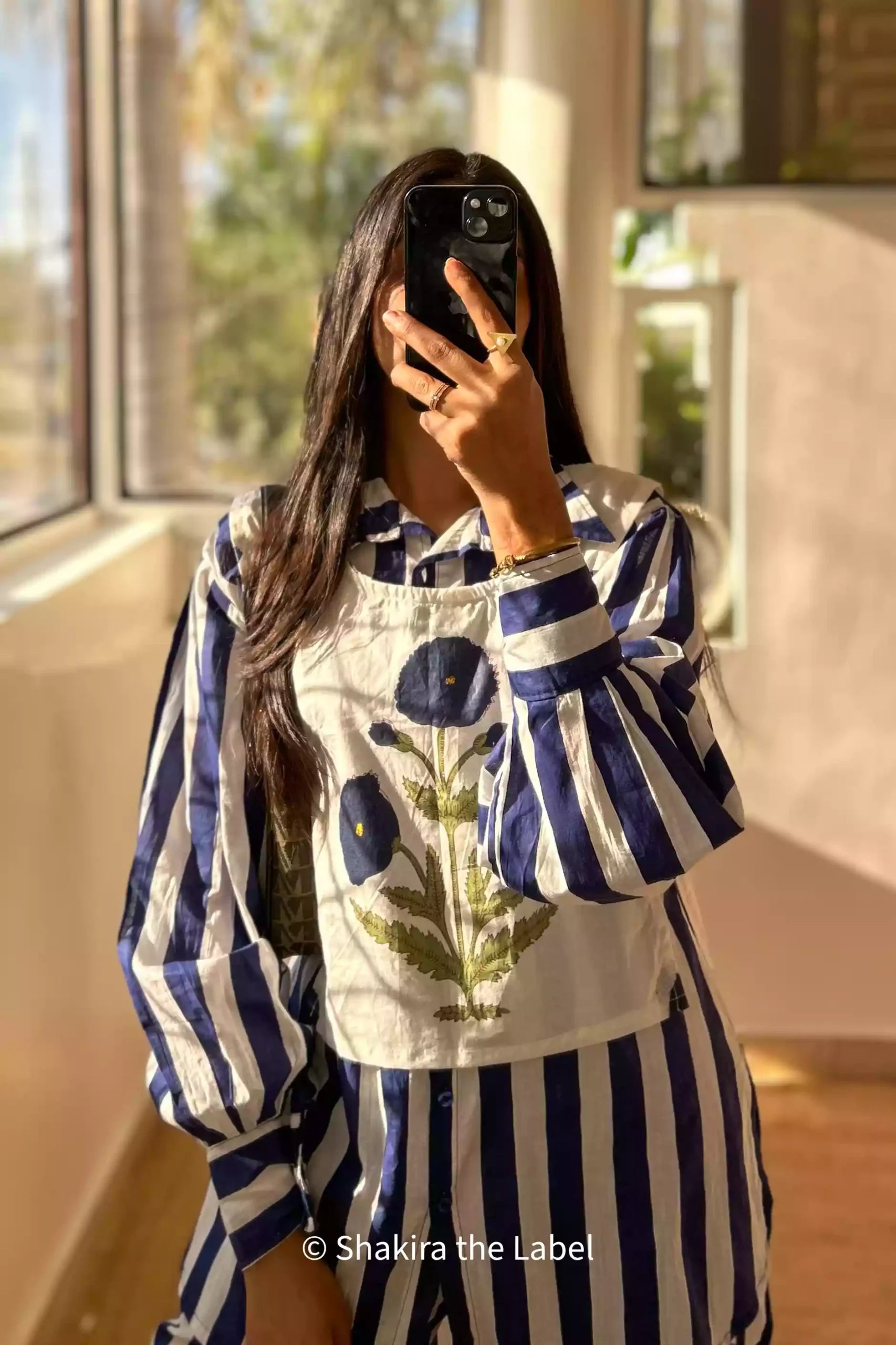 Blue Stripe Shirt & Waistcoat Coord Set