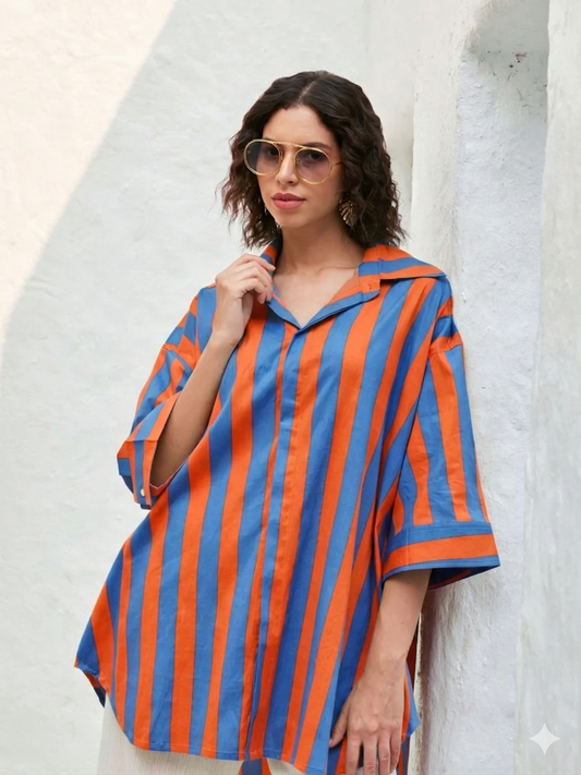 Tangy Spicy Cotton Stripe Shirt