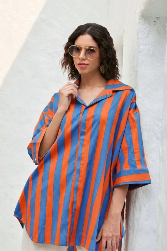 Tangy Spicy Cotton Stripe Shirt