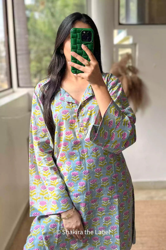 Small Motif Print Cotton Coord Set