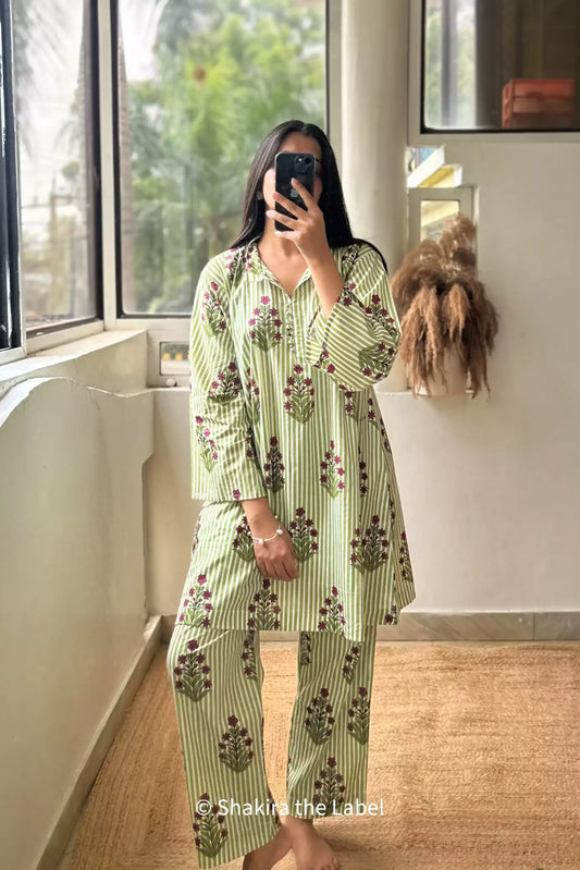 Green Lilly Pure Cotton Coord Set