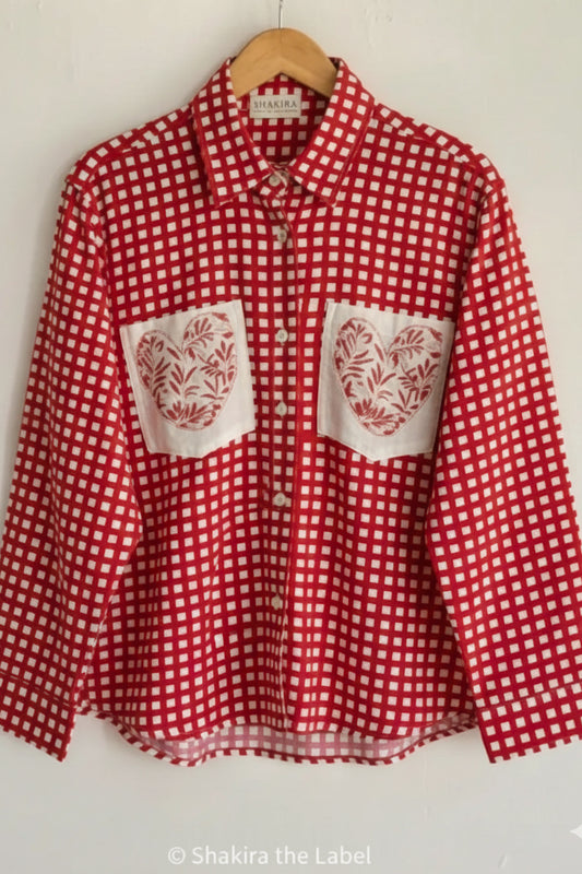 Love Note Heart Pocket Shirt