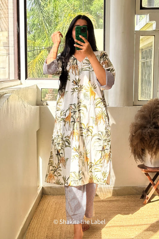 Jungle Safari Cotton Kurta Set