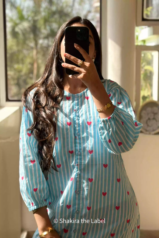 maxi dress, midi dress, heart print, stripes