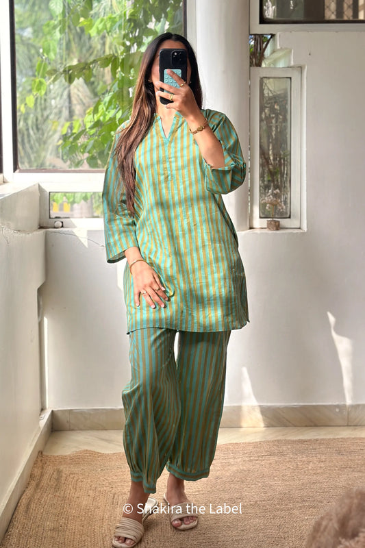 Matcha Breeze Coord Set (With Balloon Pants)