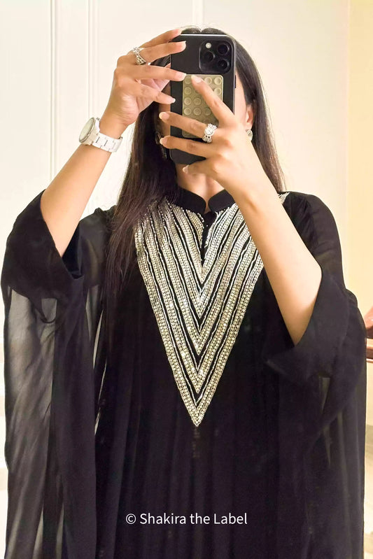 Black Majesty Ensemble Cape & Palazzo Set