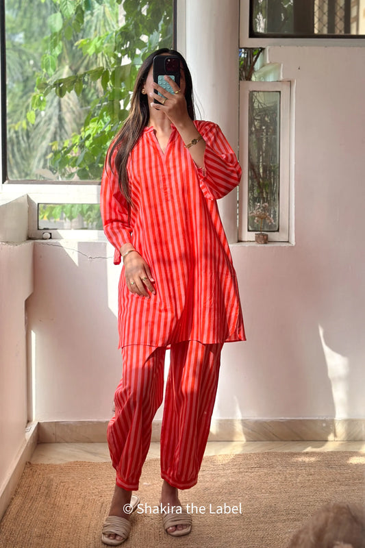 Peachy Pop Co-ord Set (With Balloon Pants)