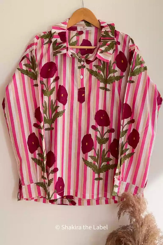 Poppy Print Top