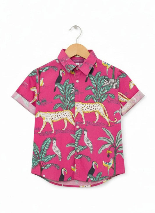 Pink Jungle Safari Kids Shirt