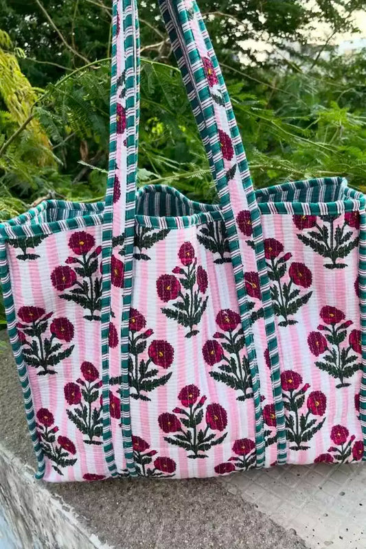 Quilted tote bag, handbag