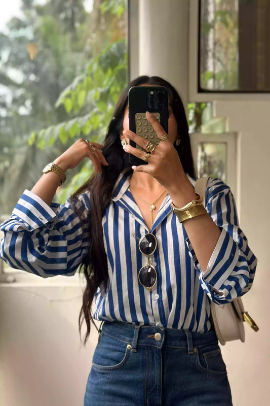Blue Classic Stripe Shirt