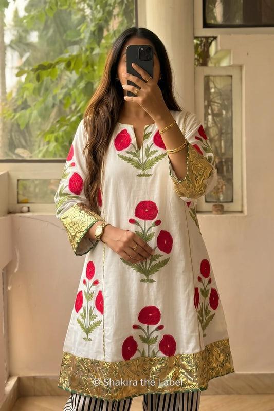Rani Mughal Boota Choga Set