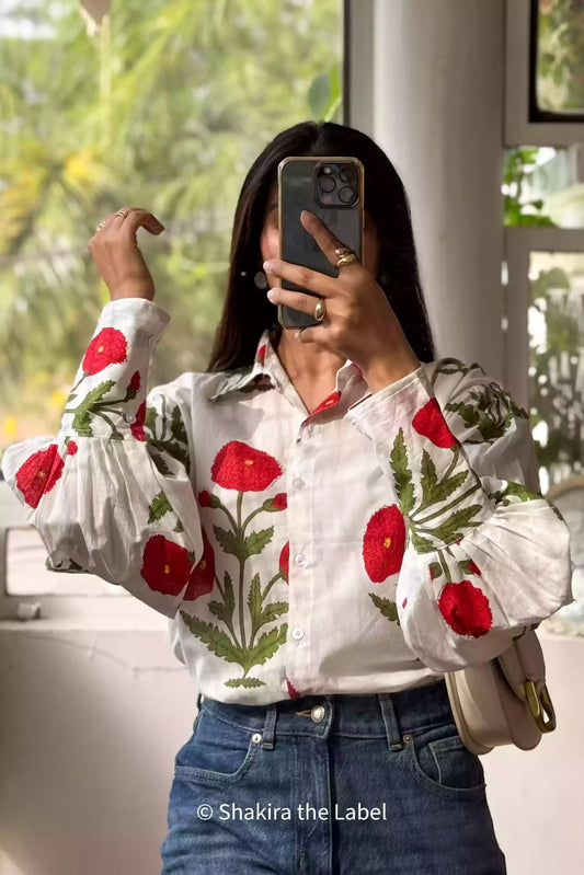 Mughal Poppy Statement Shirt