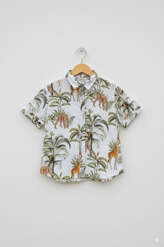 White Jungle Safari Kids Shirt