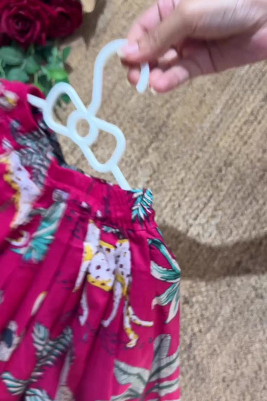 Pink Jungle skirt & waist coat Mini