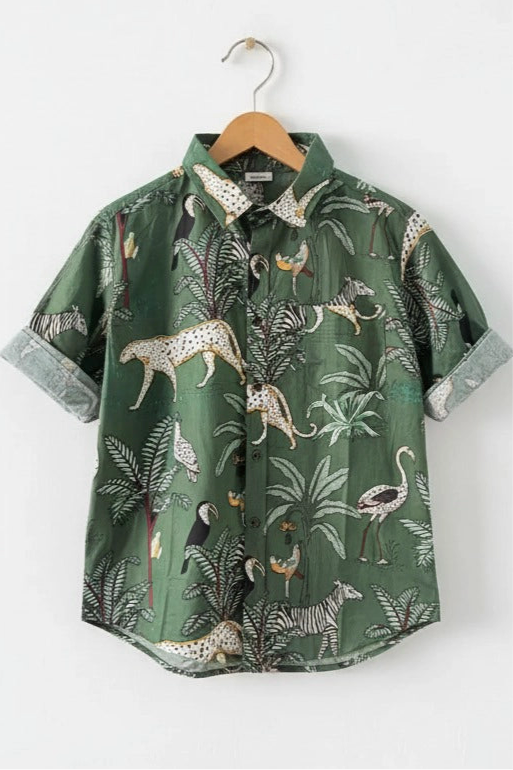 Green Jungle Safari Kids Shirt