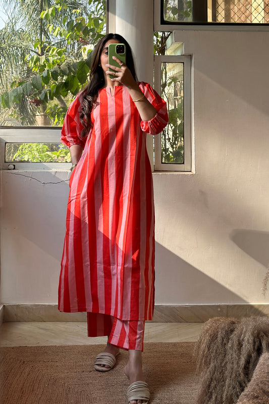 Sunset Stripe Summer Co-ord Set