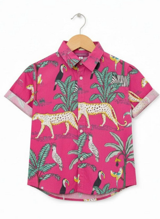 Pink Jungle Safari Kids Shirt