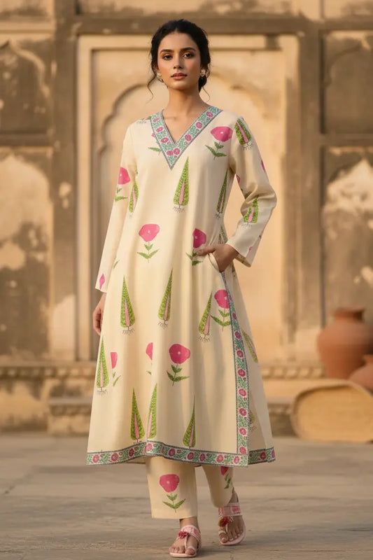 Bagh-e-Noor Co-ord Set - Off White