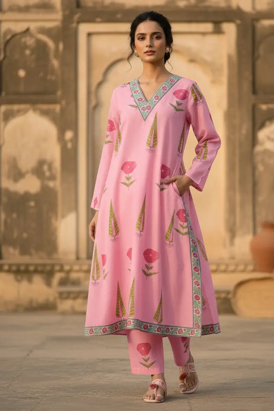 Bagh-e-Noor Co-ord Set - Pink