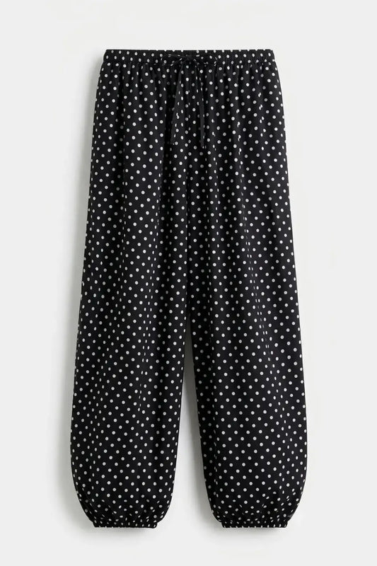 Black & White Polka Balloon Trouser