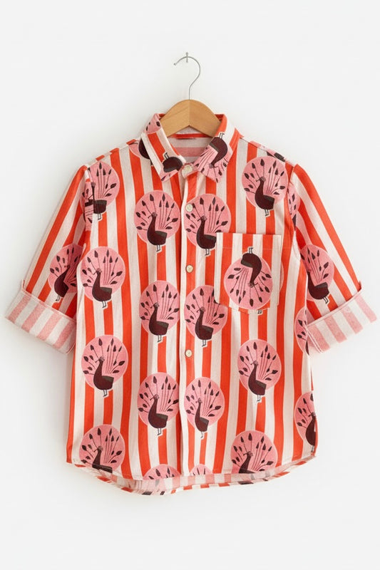 Peacock Abstract Kids Shirt