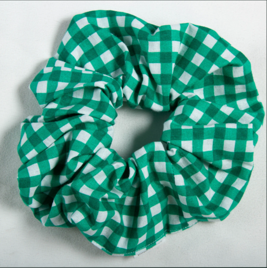 Large Gingham Scrunchie