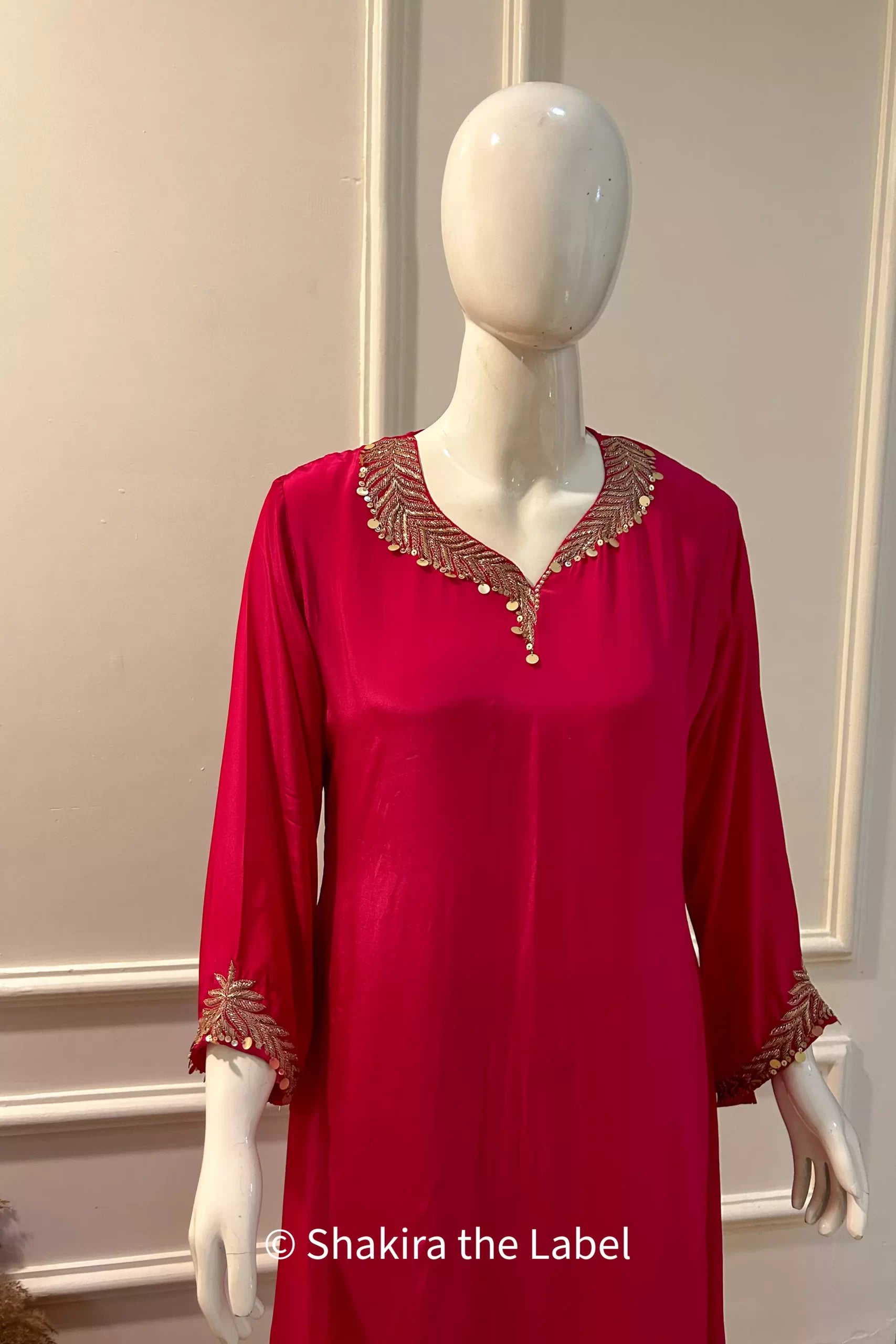 Hot Pink Handwork Kurta Set