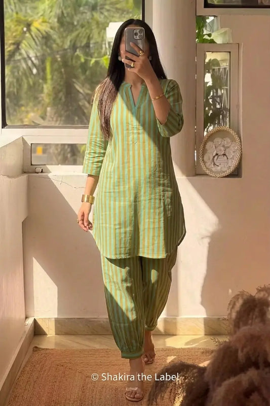 Matcha Breeze Coord Set (With Balloon Pants)
