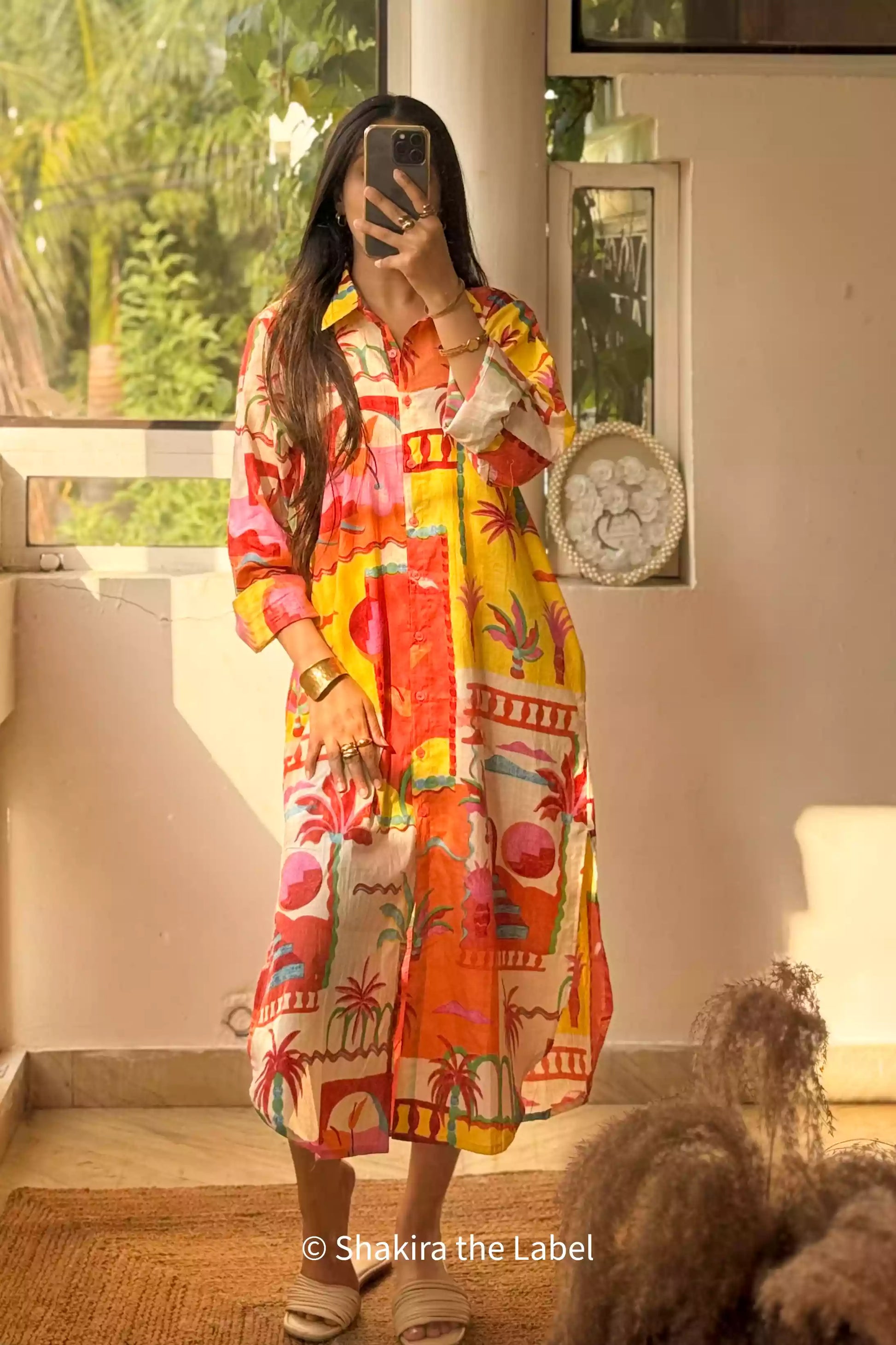 Shirt dfress, women shirt, tropical shirt dress