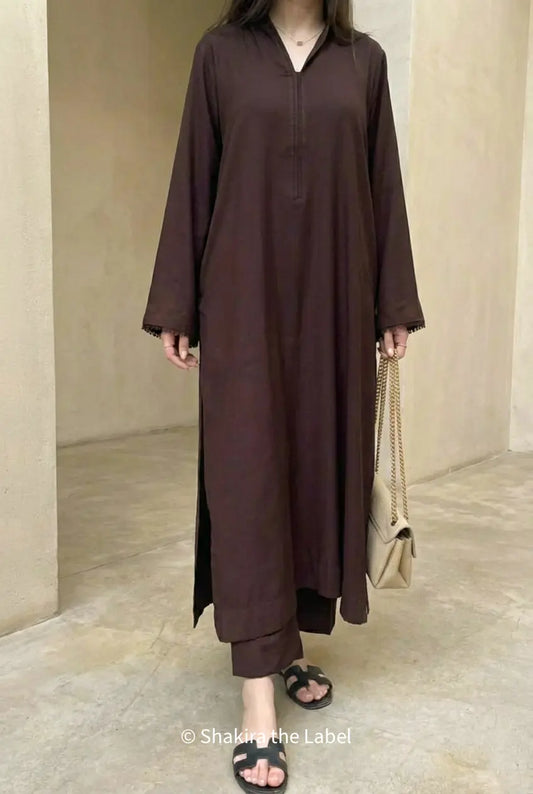 Mocha Pashmina Oversized Fit