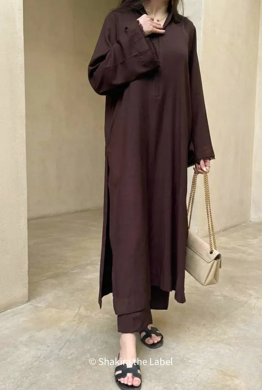 Mocha Pashmina Oversized Fit