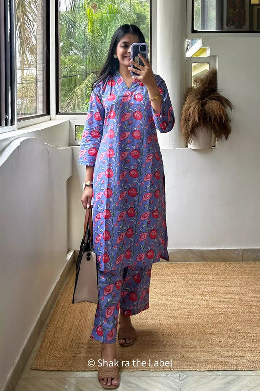 Orchid Cotton Kurta Coord Set