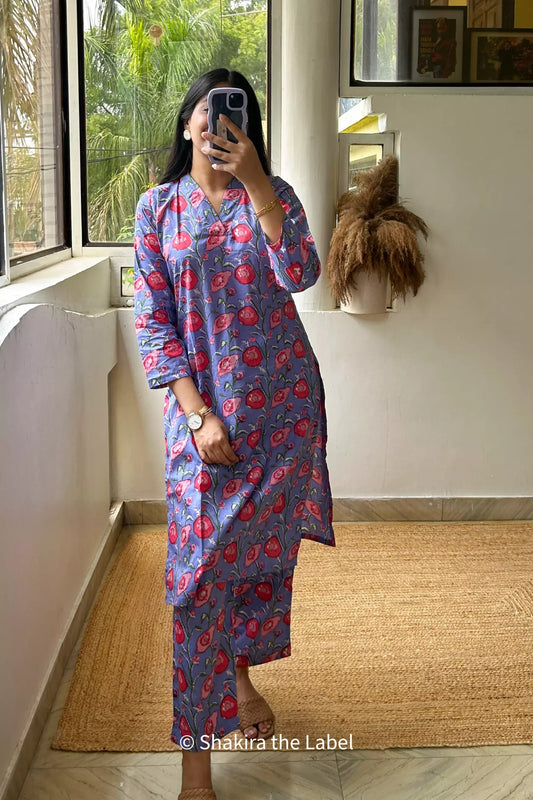 Orchid Cotton Kurta Coord Set