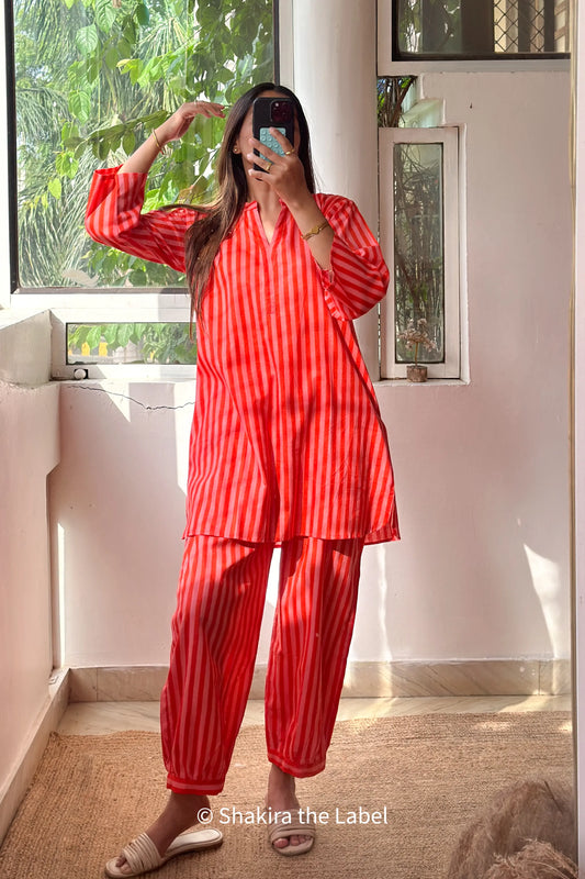 Peachy Pop Co-ord Set (With Balloon Pants)