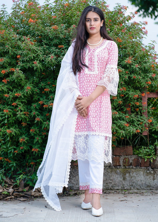 Bella Pink Kurta Set