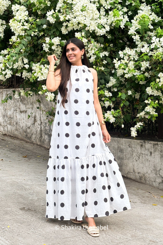 Romantic Polka Dot Maxi