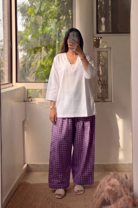 Poo Purple Farshi Salwar Set