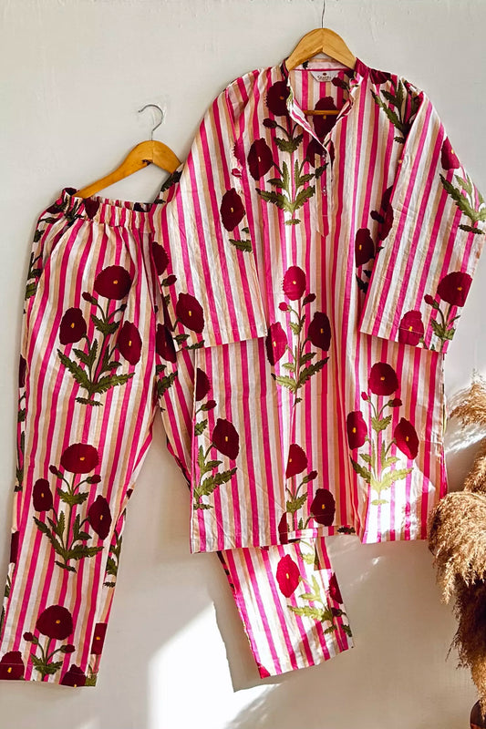 Poppey print Cotton Coord Set