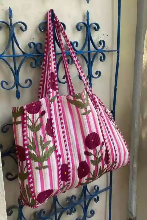 Quilted tote bag, handbag