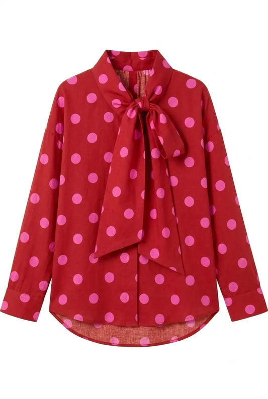 Signature Candy Polka Dot Bow Shirt