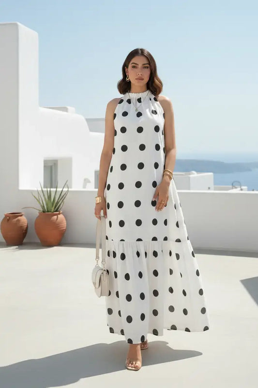 Romantic Polka Dot Maxi