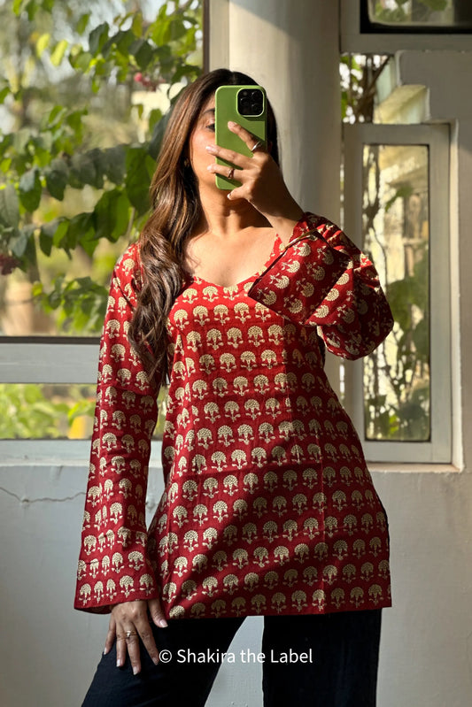 Ruby Bell Sleeves Kurti