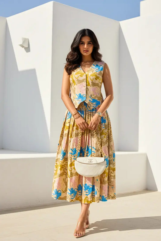Savanna Skirt & Waistcoat Set
