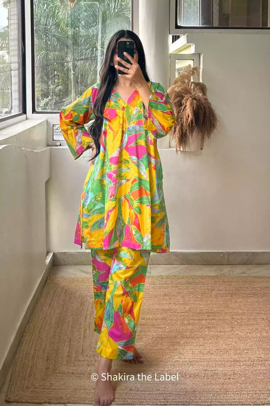 Yellow Tropical Coord Set