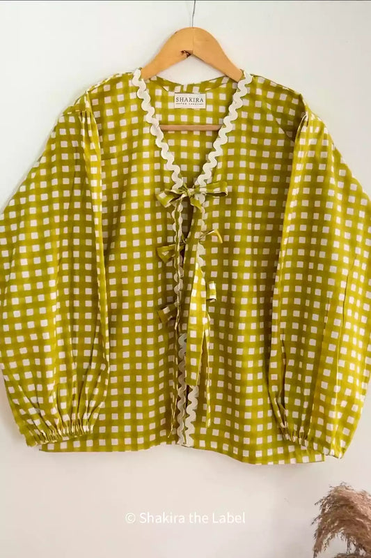 gingham Checks Top, Check top, checkered top